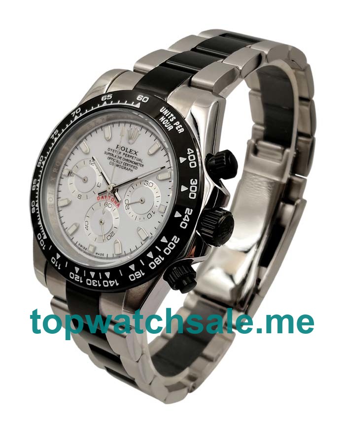 40MM Men Rolex Daytona 116500 White Dials Replica Watches UK