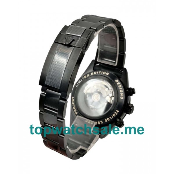40MM Swiss Men Rolex Daytona 116520 Black Dials Replica Watches UK