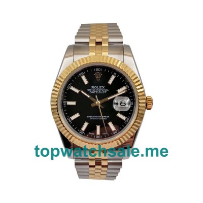 41MM Swiss Men Rolex Datejust II 116333 EW Black Dials Replica Watches UK