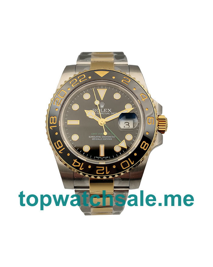 40MM Swiss Men Rolex GMT-Master II 116713 LN Black Dials Replica Watches UK