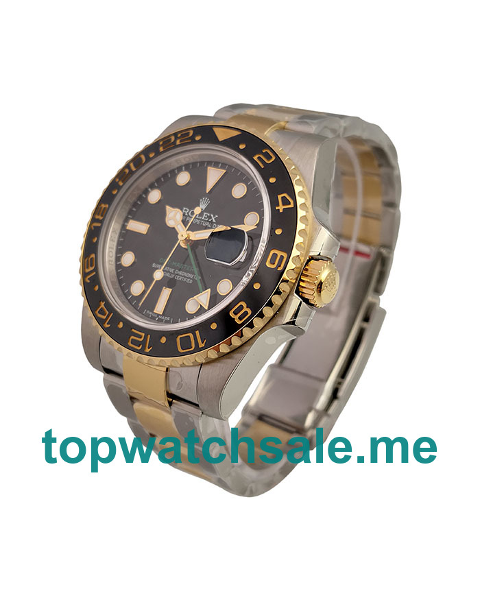 40MM Swiss Men Rolex GMT-Master II 116713 LN Black Dials Replica Watches UK