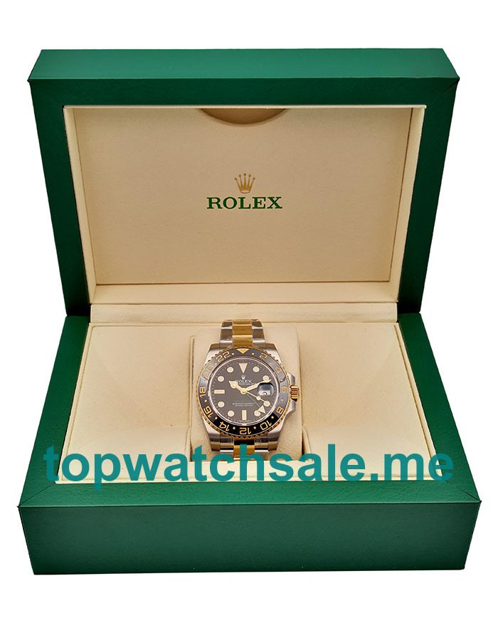 40MM Swiss Men Rolex GMT-Master II 116713 LN Black Dials Replica Watches UK