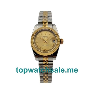 26MM Women Rolex Lady-Datejust 69173 Champagne Dials Replica Watches UK