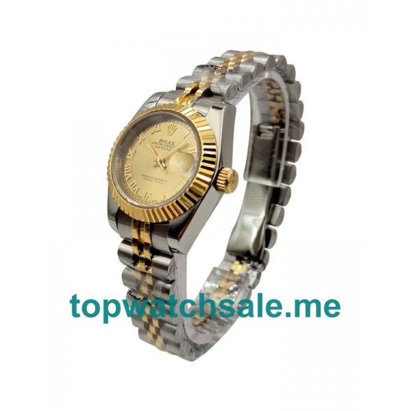 26MM Women Rolex Lady-Datejust 69173 Champagne Dials Replica Watches UK