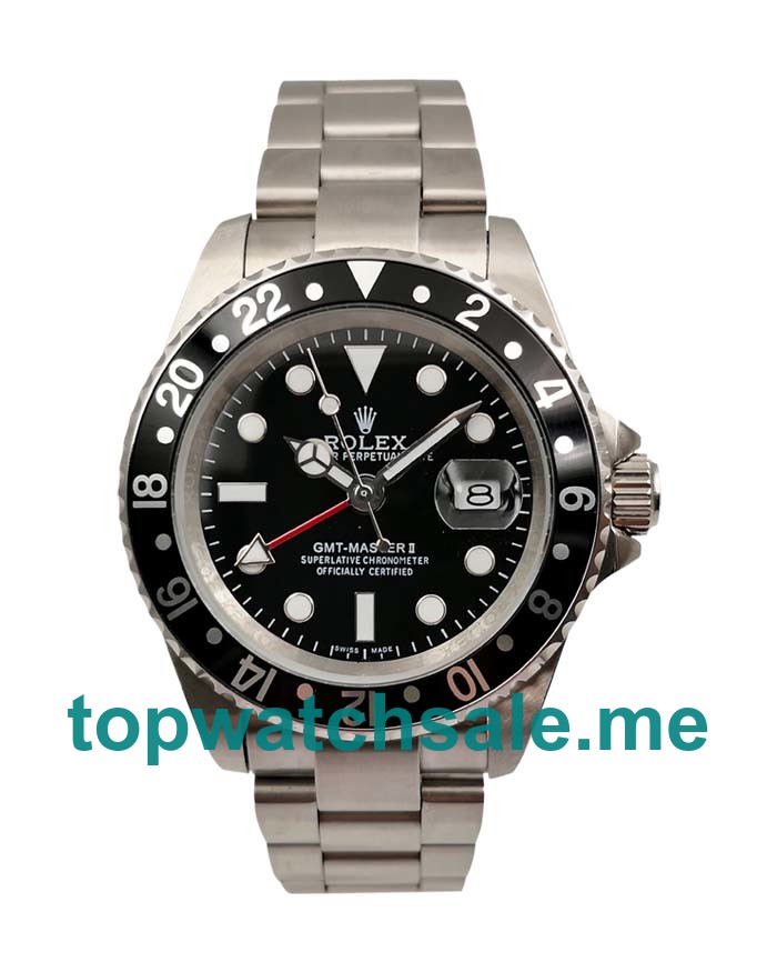 40MM Men Rolex GMT-Master II 16710 LN Black Dials Replica Watches UK