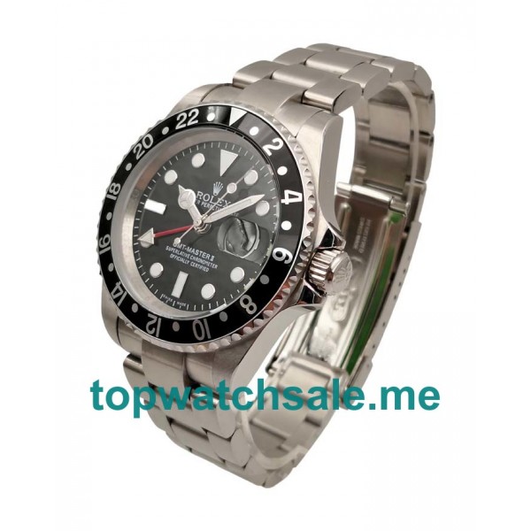 40MM Men Rolex GMT-Master II 16710 LN Black Dials Replica Watches UK