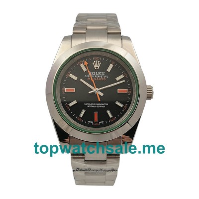 41MM Men Rolex Milgauss 116400GV Black Dials Replica Watches UK