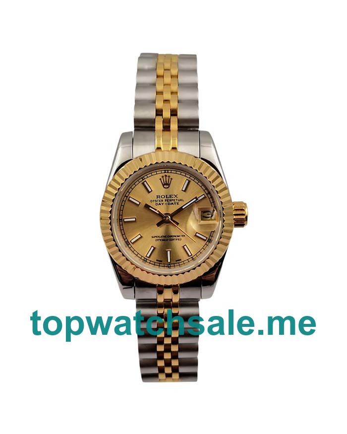 26MM Women Rolex Lady-Datejust 179173 Champagne Dials Replica Watches UK