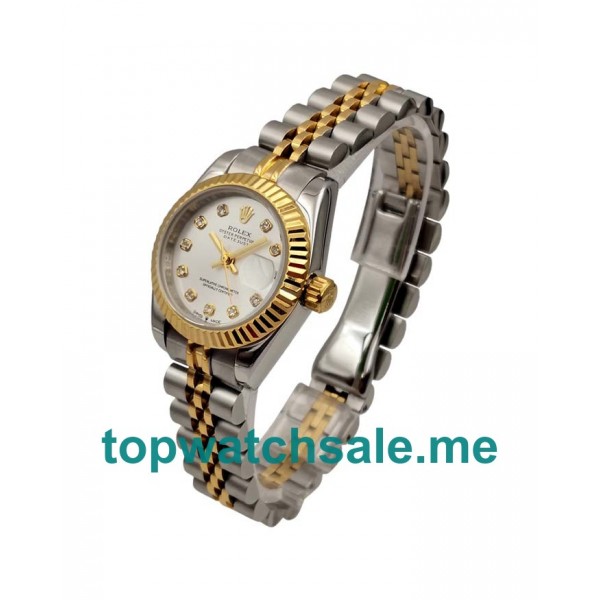 26MM Women Rolex Lady-Datejust 179173 Silver Dials Replica Watches UK