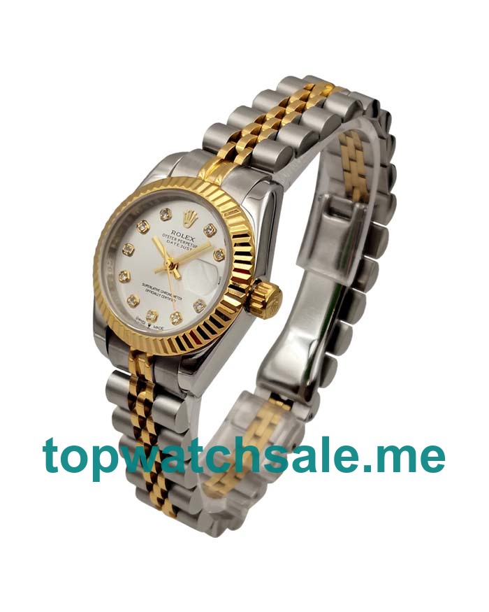 26MM Women Rolex Lady-Datejust 179173 Silver Dials Replica Watches UK