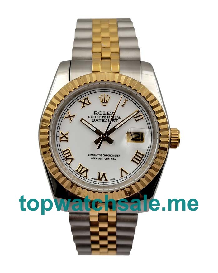 36MM Men Rolex Datejust 116233 White Dials Replica Watches UK