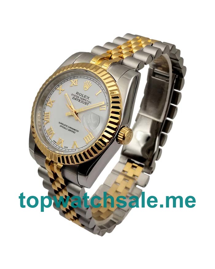 36MM Men Rolex Datejust 116233 White Dials Replica Watches UK