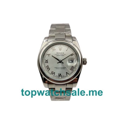 36MM Men Rolex Datejust 116200 Silver Dials Replica Watches UK