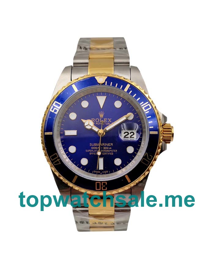 40MM Men Rolex Submariner 16613 Blue Dials Replica Watches UK