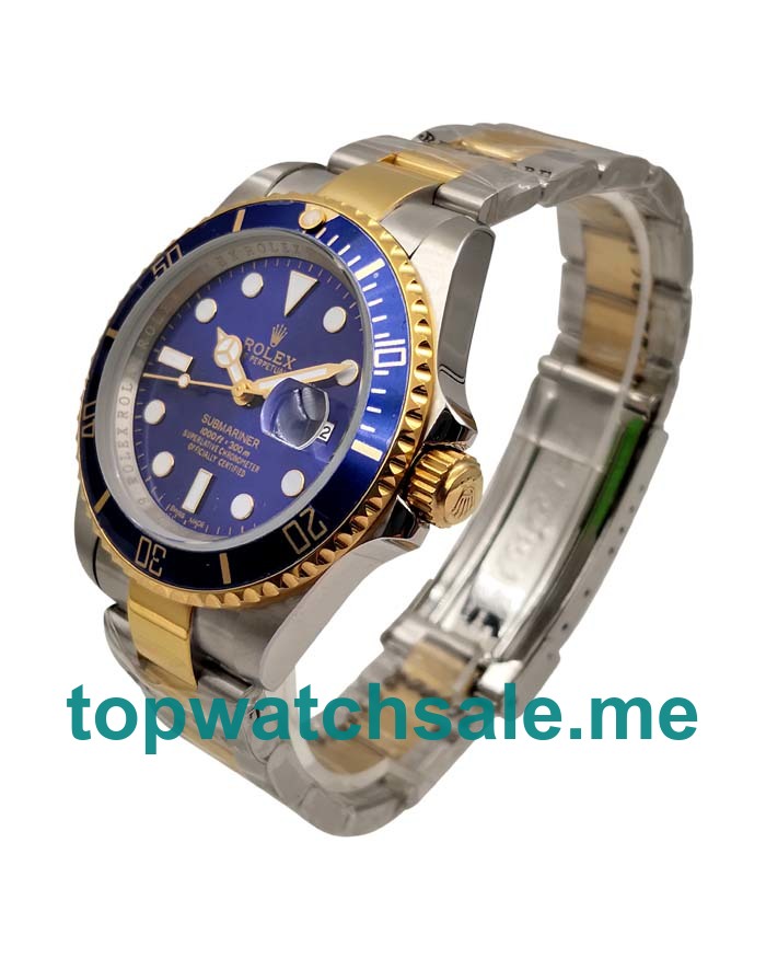 40MM Men Rolex Submariner 16613 Blue Dials Replica Watches UK