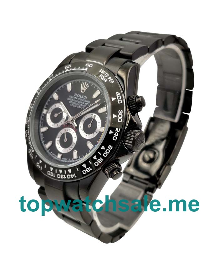 40MM Men Rolex Daytona 116500 Black Dials Replica Watches UK