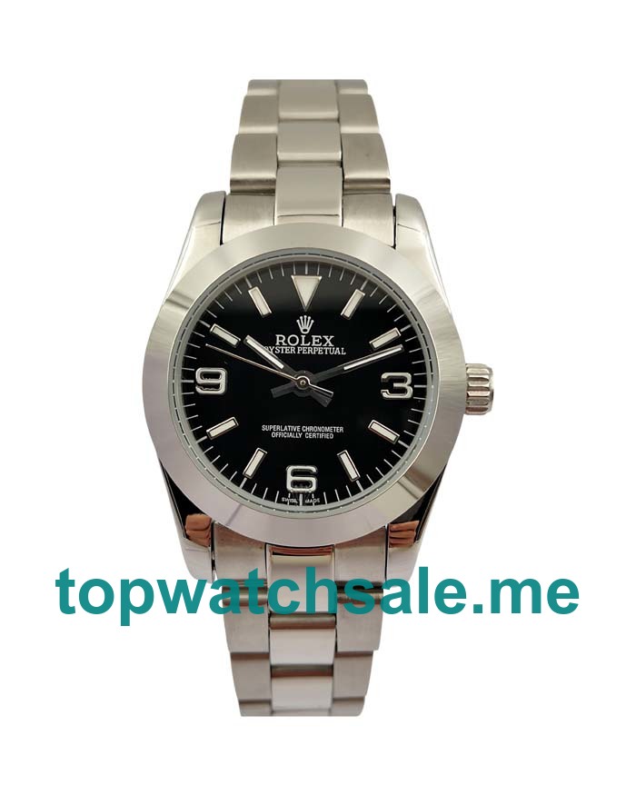 31MM Women Rolex Oyster Perpetual 177200 Black Dials Replica Watches UK