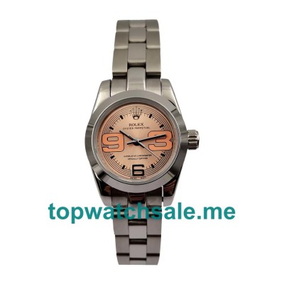 26MM Women Rolex Oyster Perpetual 176200 Pink Dials Replica Watches UK