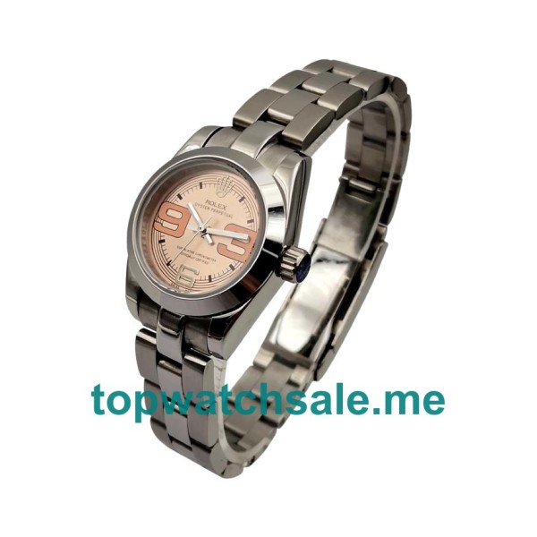 26MM Women Rolex Oyster Perpetual 176200 Pink Dials Replica Watches UK