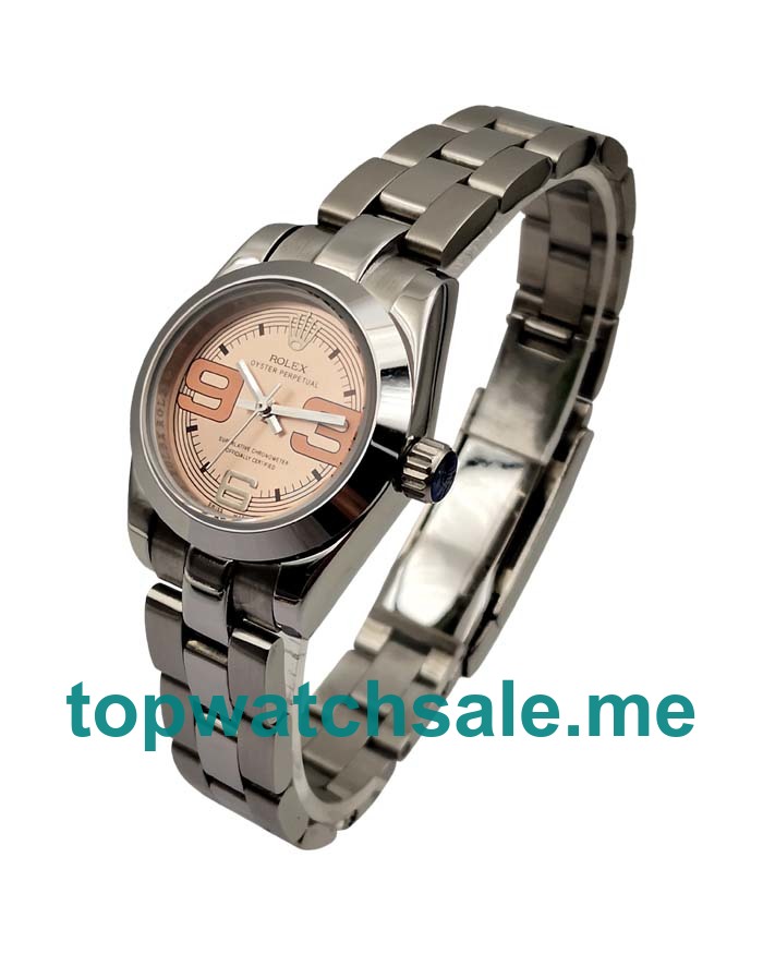 26MM Women Rolex Oyster Perpetual 176200 Pink Dials Replica Watches UK