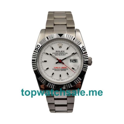 36MM Men Rolex Datejust Turn-O-Graph 116264 White Dials Replica Watches UK