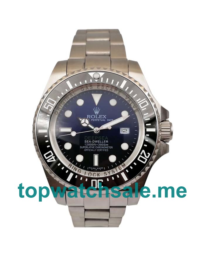 44MM Men Rolex Sea-Dweller Deepsea 116660 Black And Blue Dials Replica Watches UK