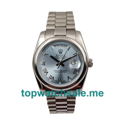 36MM Men Rolex Day-Date 118206 Blue Dials Replica Watches UK