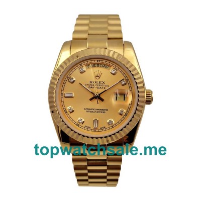 36MM Men Rolex Day-Date 118238 Champagne Dials Replica Watches UK