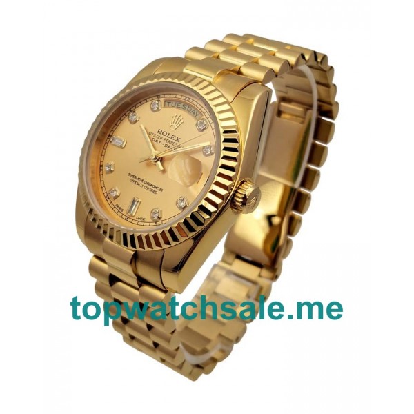 36MM Men Rolex Day-Date 118238 Champagne Dials Replica Watches UK