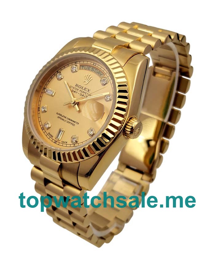 36MM Men Rolex Day-Date 118238 Champagne Dials Replica Watches UK