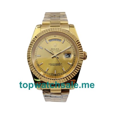 41MM Men Rolex Day-Date 218238 Champagne Dials Replica Watches UK