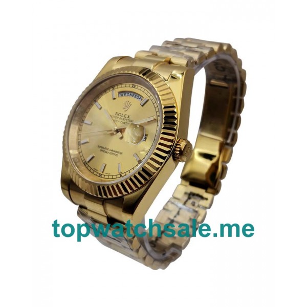 41MM Men Rolex Day-Date 218238 Champagne Dials Replica Watches UK