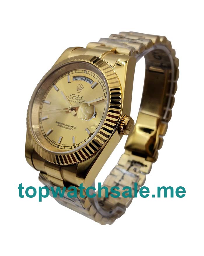 41MM Men Rolex Day-Date 218238 Champagne Dials Replica Watches UK