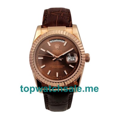 36MM Men Rolex Day-Date 118135 Chocolate Dials Replica Watches UK