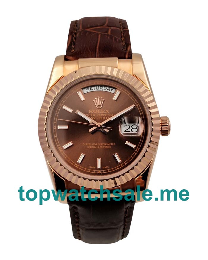 36MM Men Rolex Day-Date 118135 Chocolate Dials Replica Watches UK