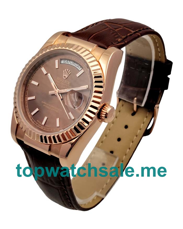 36MM Men Rolex Day-Date 118135 Chocolate Dials Replica Watches UK