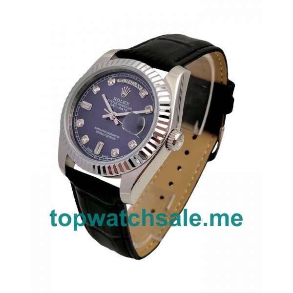 36MM Men Rolex Day-Date 118139 Blue Dials Replica Watches UK