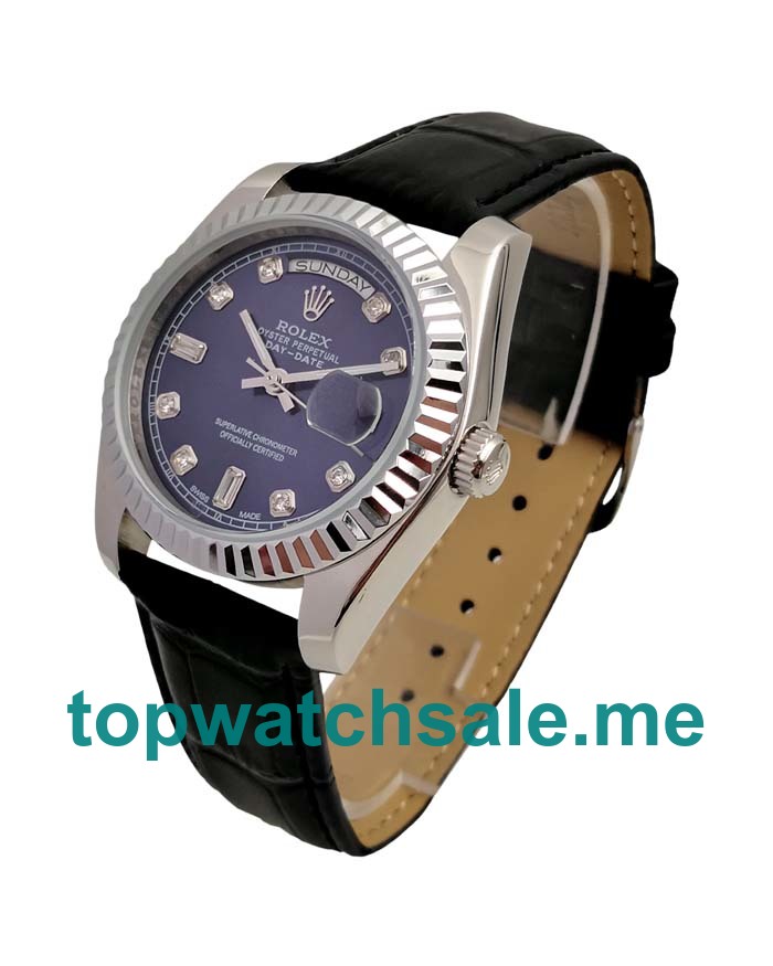 36MM Men Rolex Day-Date 118139 Blue Dials Replica Watches UK