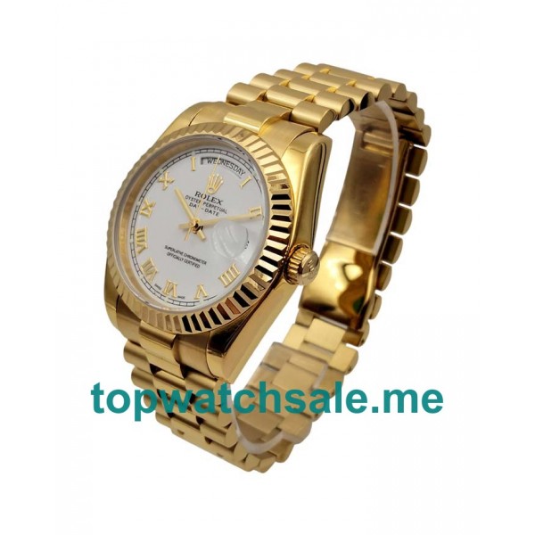 36MM Men Rolex Day-Date 118238 White Dials Replica Watches UK