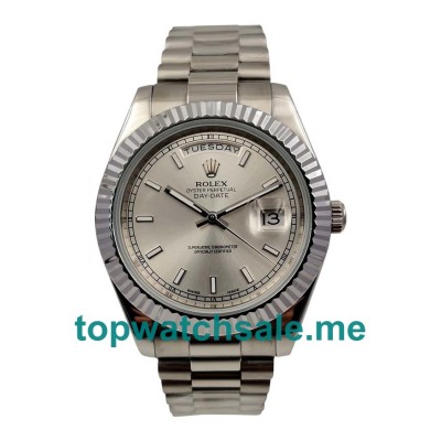 41MM Men Rolex Day-Date II 218239 Silver Dials Replica Watches UK