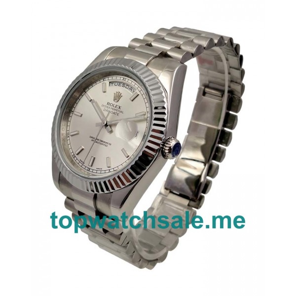 41MM Men Rolex Day-Date II 218239 Silver Dials Replica Watches UK