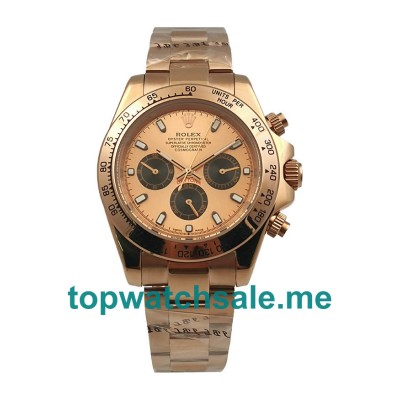 40MM Men Rolex Daytona 116505 Rose Dials Replica Watches UK