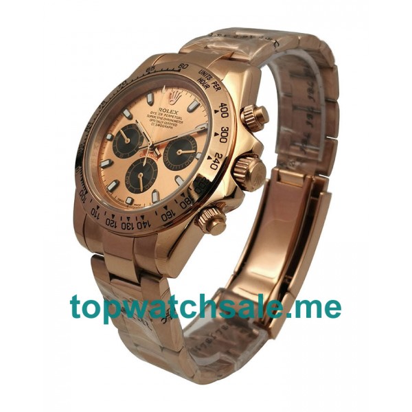 40MM Men Rolex Daytona 116505 Rose Dials Replica Watches UK
