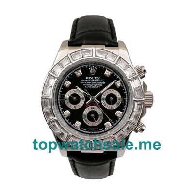 40MM Men Rolex Daytona 116589BR Black Dials Replica Watches UK