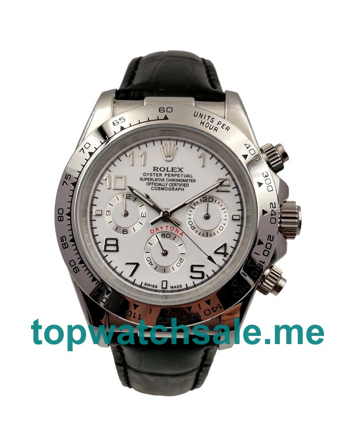 40MM Men Rolex Daytona 116519 White Dials Replica Watches UK