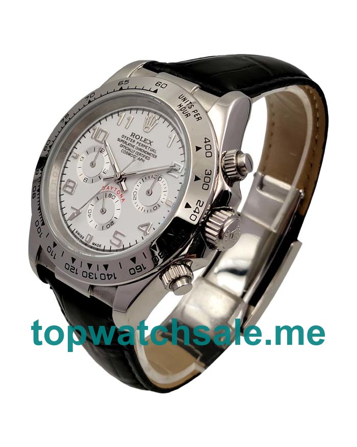 40MM Men Rolex Daytona 116519 White Dials Replica Watches UK
