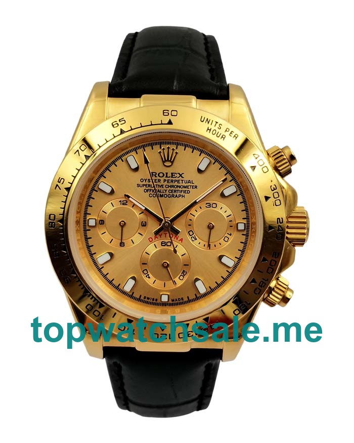 40MM Men Rolex Daytona 116518 Champagne Dials Replica Watches UK