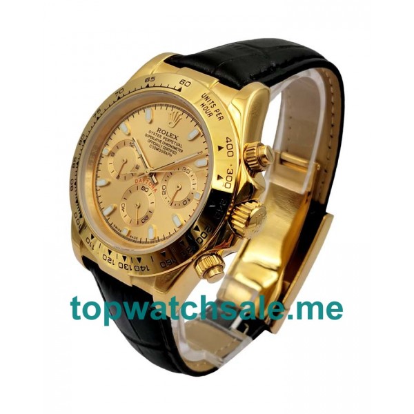 40MM Men Rolex Daytona 116518 Champagne Dials Replica Watches UK