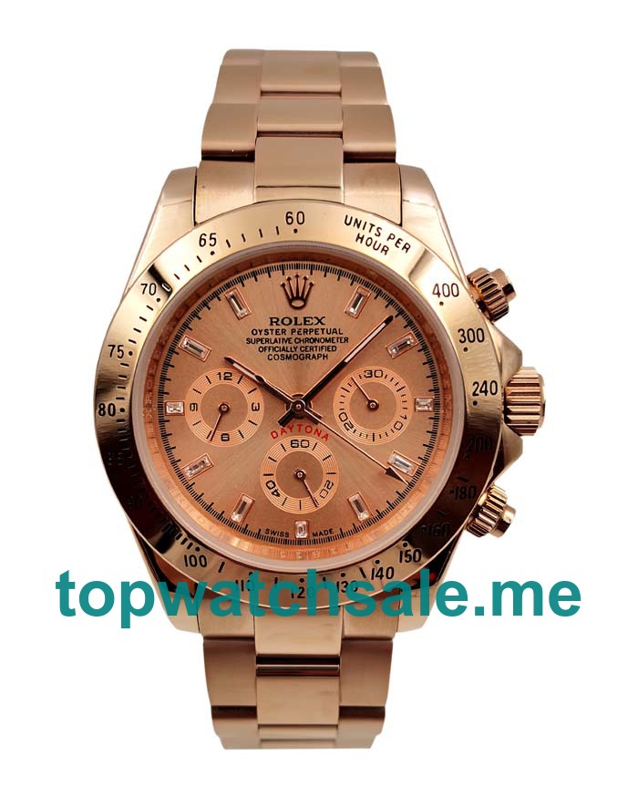 40MM Men Rolex Daytona 116505 Pink Dials Replica Watches UK