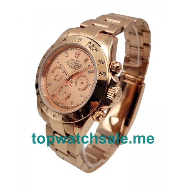 40MM Men Rolex Daytona 116505 Pink Dials Replica Watches UK